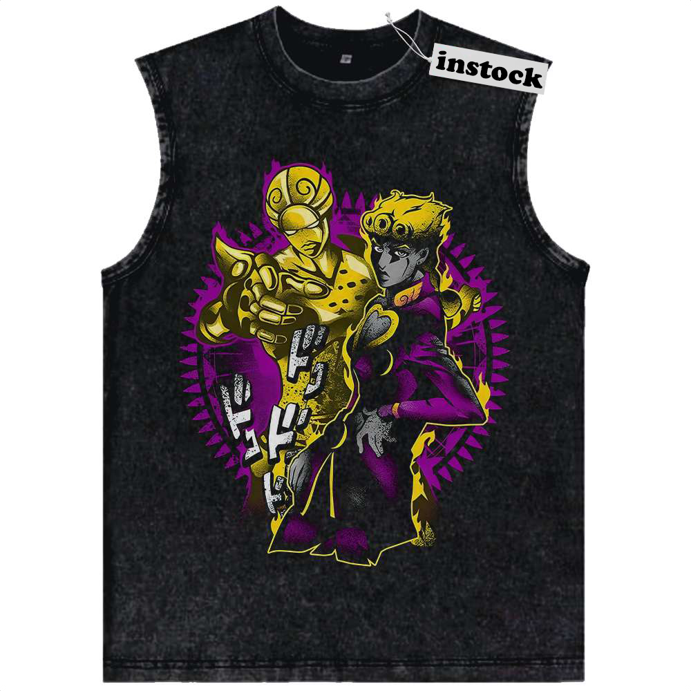 Giorno Giovanna Tank Top, JoJo's Bizarre Adventure Tank Top, Anime Tank Top, Vintage Tank Top