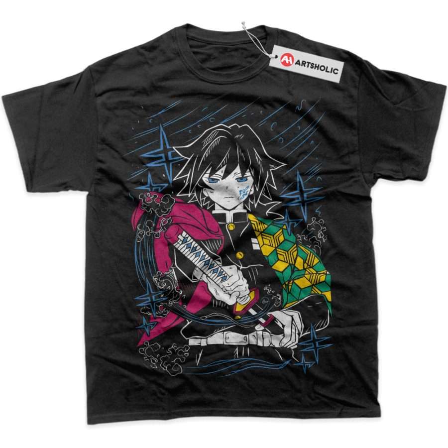 Alternative view of Giyu Tomioka Shirt, Demon Slayer Shirt, Anime Shirt, Graphic T-Shirt