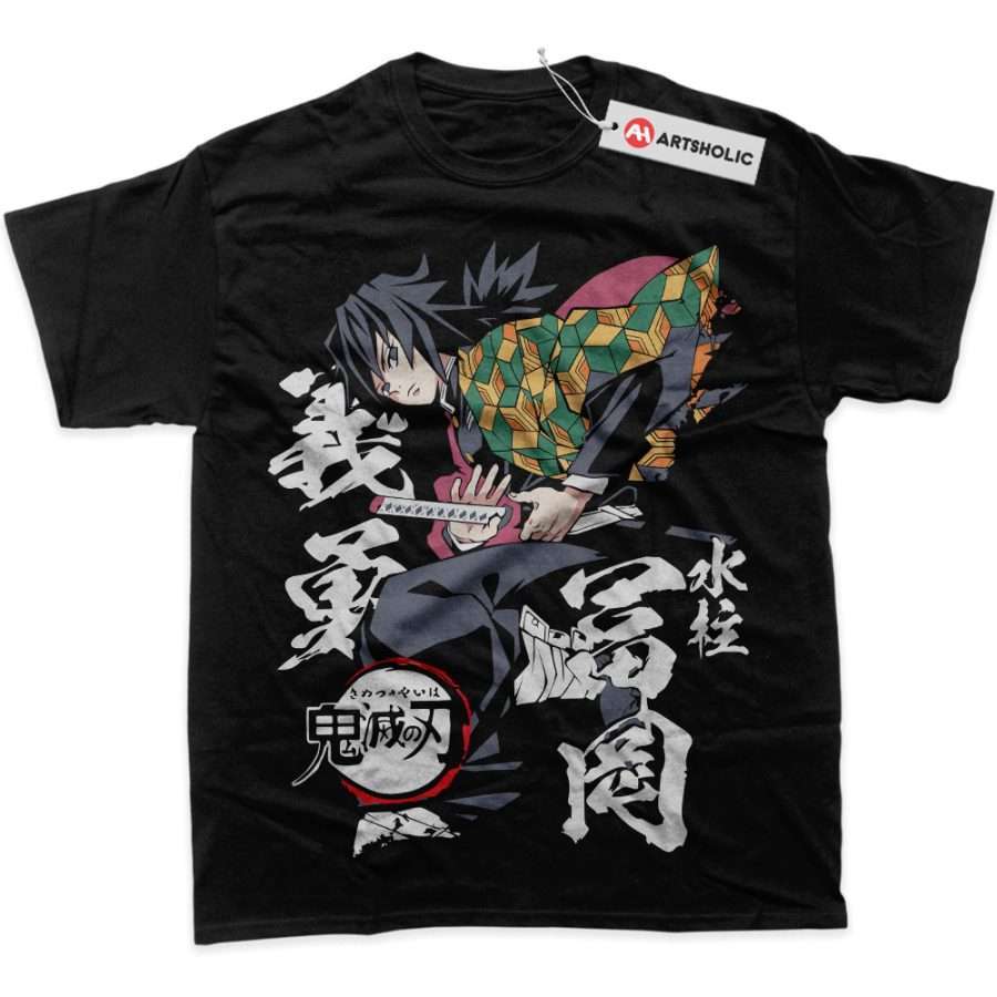 Alternative view of Giyu Tomioka Shirt, Demon Slayer Shirt, Anime Shirt, Graphic T-Shirt