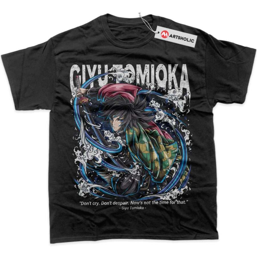 Alternative view of Giyu Tomioka Shirt, Demon Slayer Shirt, Anime Shirt, Graphic T-Shirt