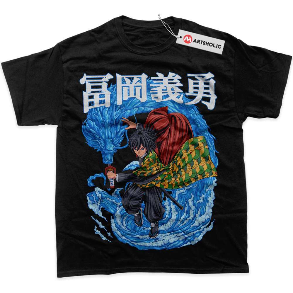 Alternative view of Giyu Tomioka Shirt, Demon Slayer Shirt, Anime Shirt, Graphic Tee