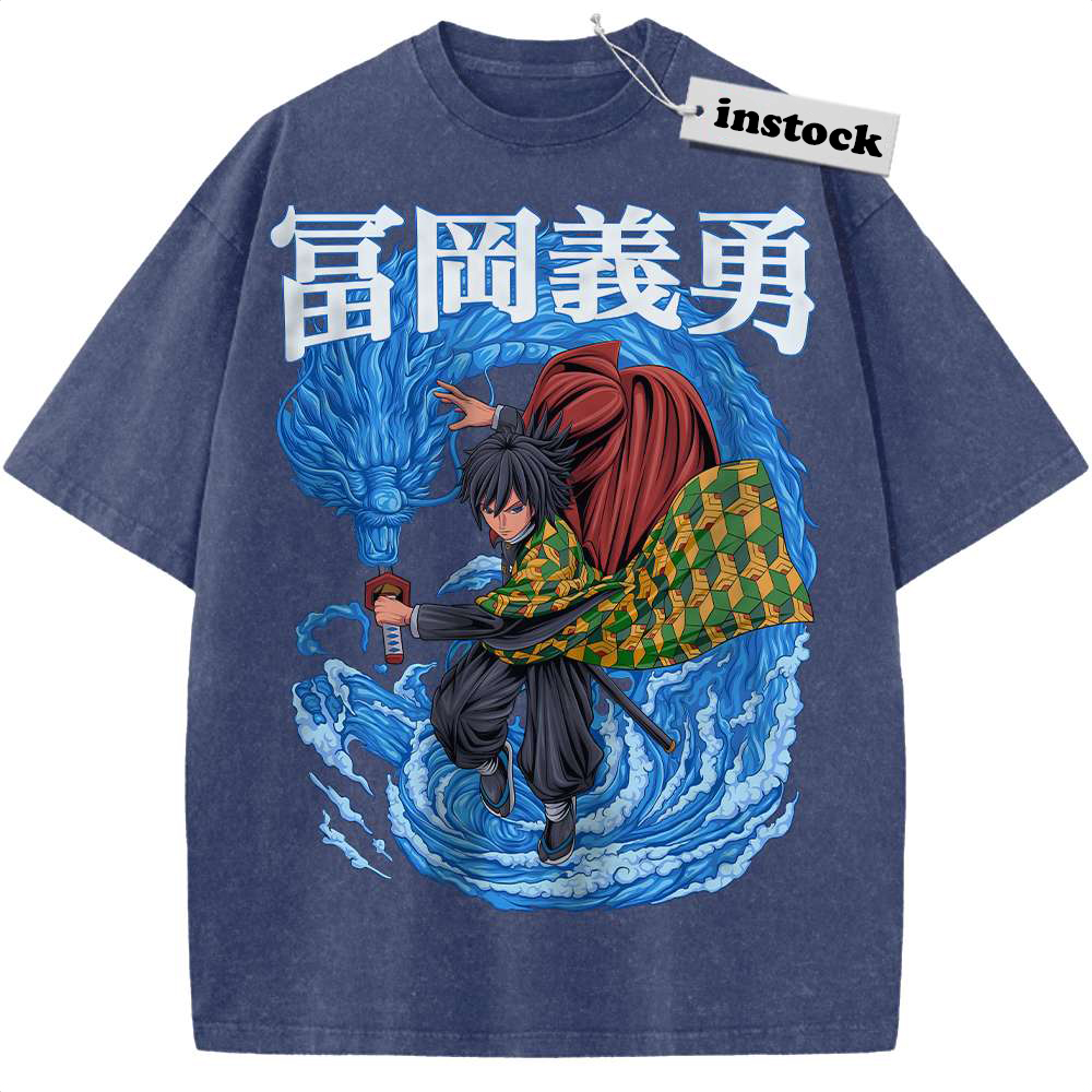 Giyu Tomioka Shirt, Demon Slayer Shirt, Anime Shirt, Vintage Tee
