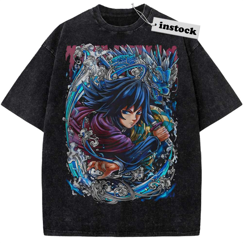 Giyu Tomioka Shirt, Demon Slayer Shirt, Anime Shirt, Vintage Tee