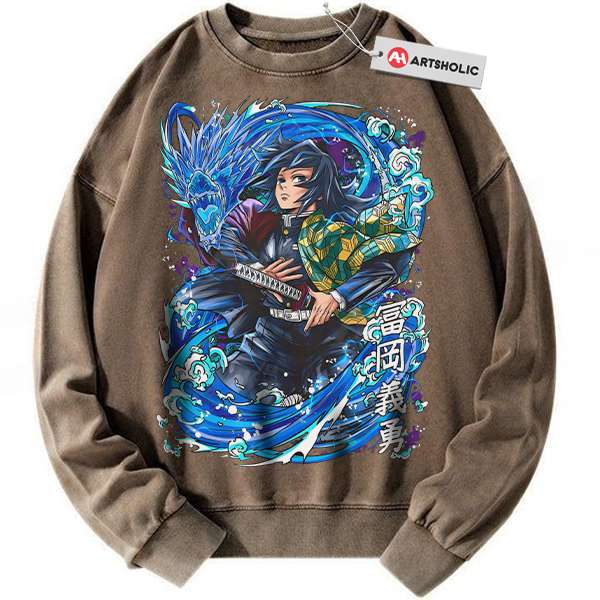 Alternative view of Giyu Tomioka Sweatshirt, Demon Slayer Sweatshirt, Anime Sweatshirt, Vintage Sweater