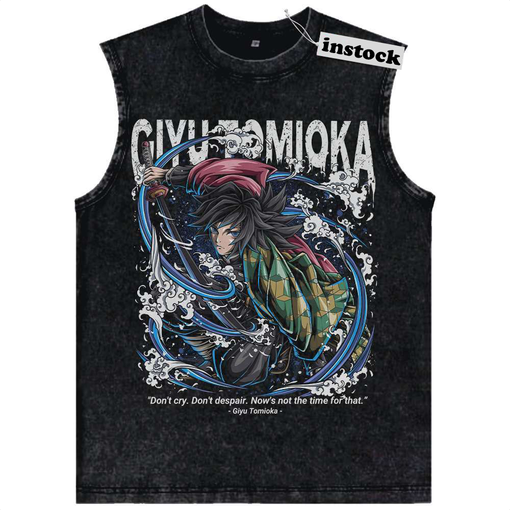 Giyu Tomioka Tank Top, Demon Slayer Tank Top, Anime Tank Top, Vintage Tank Top