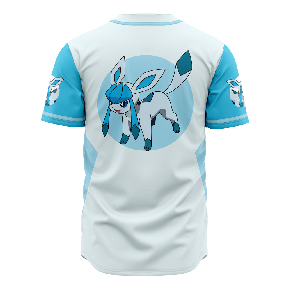 Alternative view of Glaceon Eeveelution Pokemon Baseball Jersey