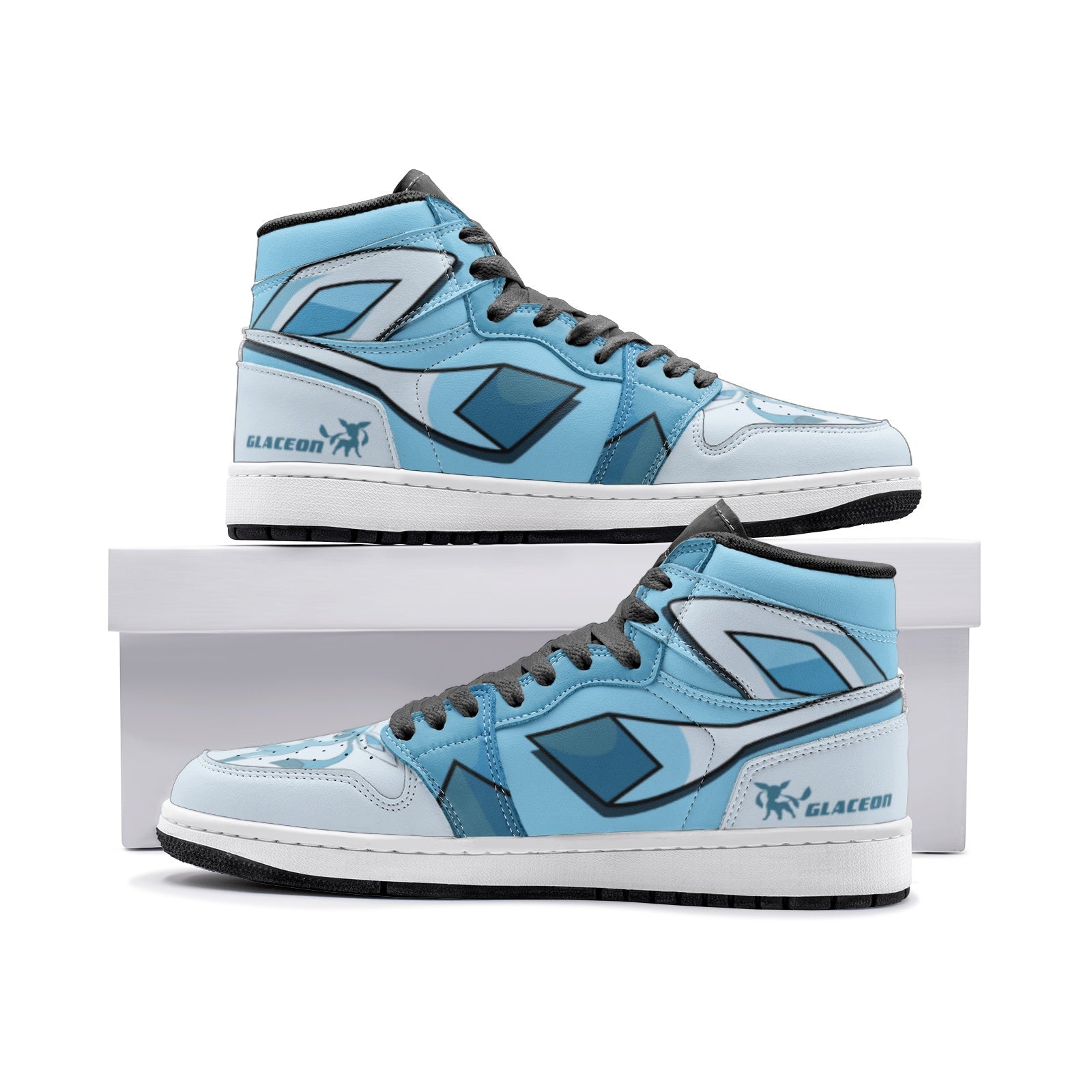 Glaceon Pokemon Custom Sneaker Mid 1 Basketball Shoes - Otaku Hall