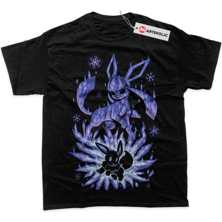 Alternative view of Glaceon Shirt, Eevee Shirt, Pokemon Shirt, Anime Shirt, Graphic Tee