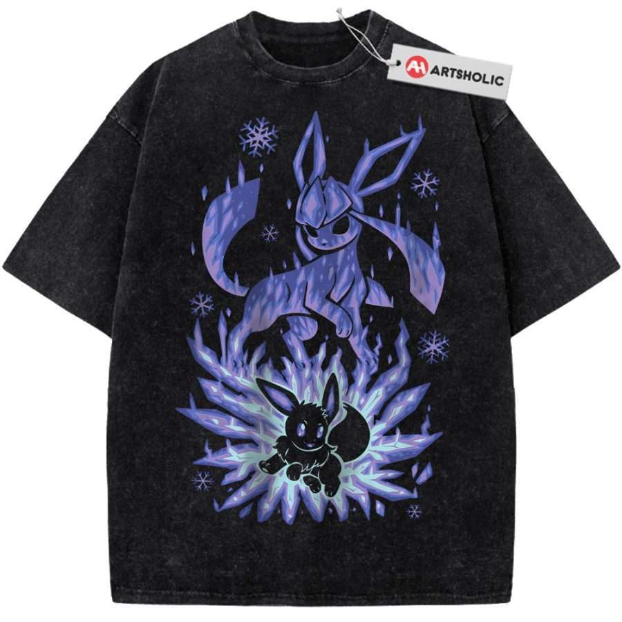 Alternative view of Glaceon Shirt, Eevee Shirt, Pokemon shirt, Anime Shirt, Vintage Tee