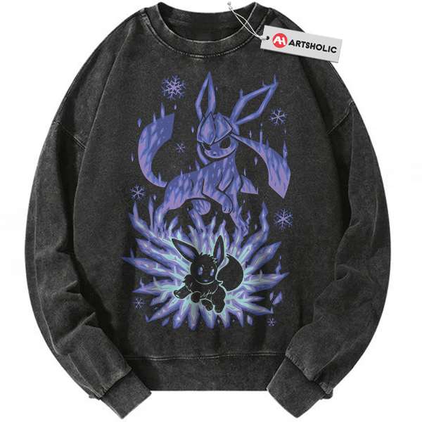 Glaceon Sweatshirt, Eevee Sweatshirt, Pokemon Sweatshirt, Anime Sweatshirt, Vintage Sweater