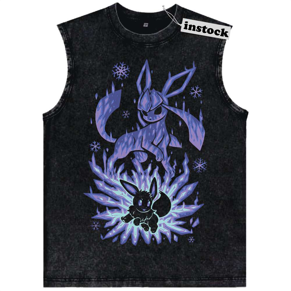 Glaceon Tank Top, Eevee Tank Top, Pokemon Tank Top, Anime Tank Top, Vintage Tank Top