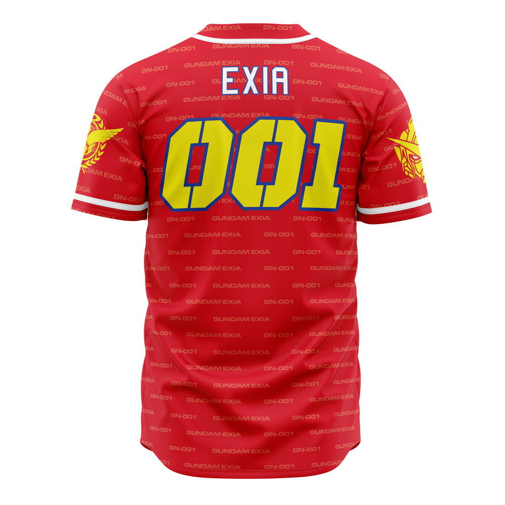 Alternative view of GN-001 Exia Gundam Baseball Jersey