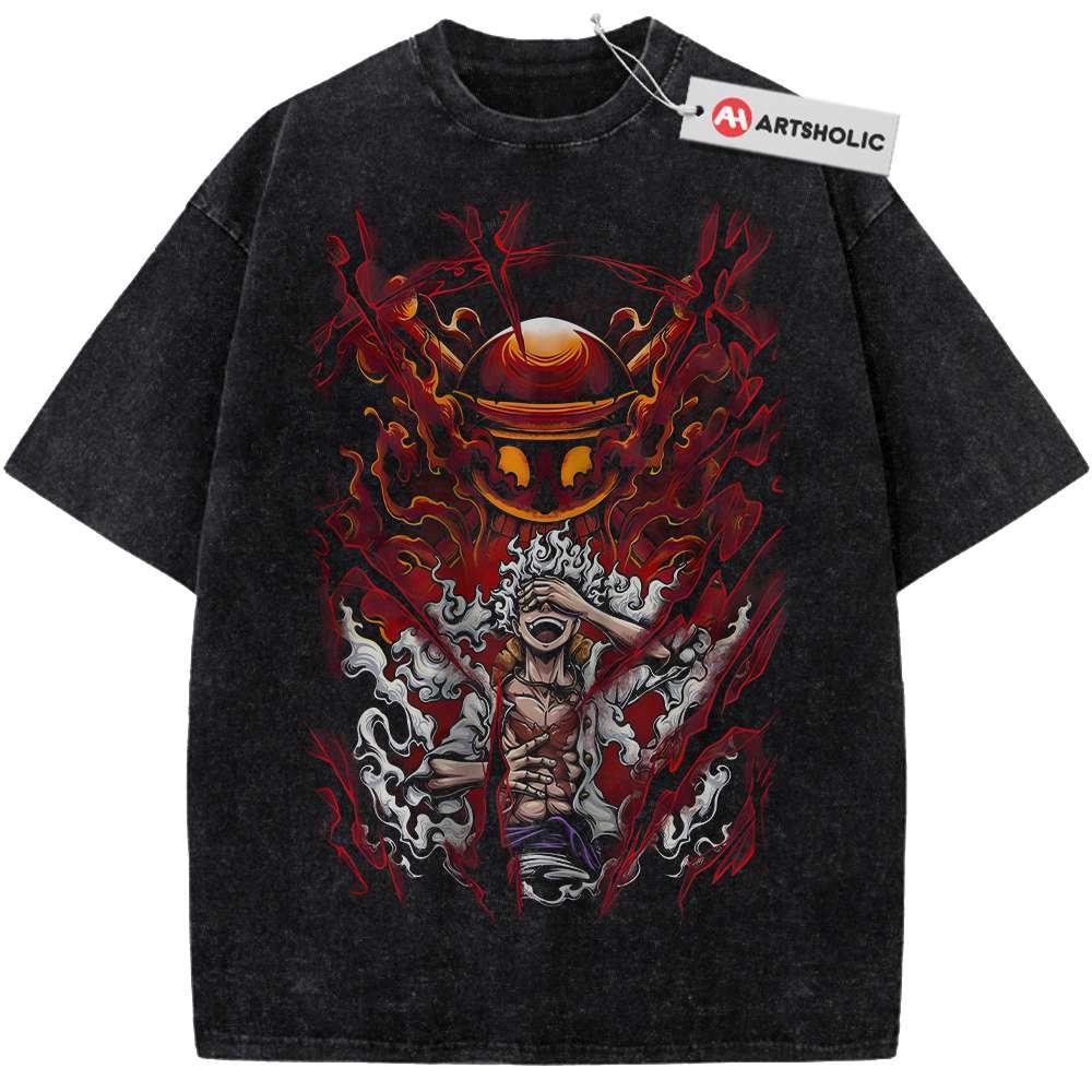 God Nika Shirt, Monkey D Luffy Shirt, One Piece Shirt, Anime Shirt, Vintage T-Shirt