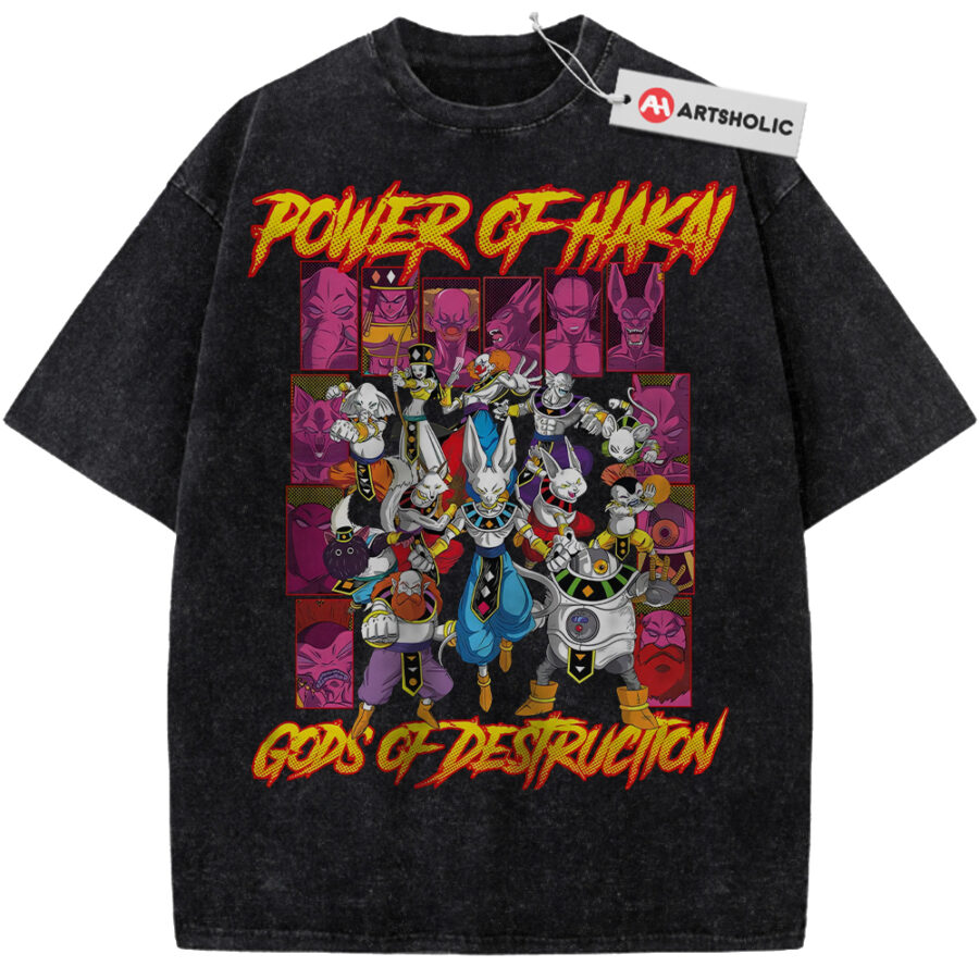 Alternative view of God of Destruction Shirt, Dragon Ball Shirt, Anime Shirt, Vintage T-Shirt