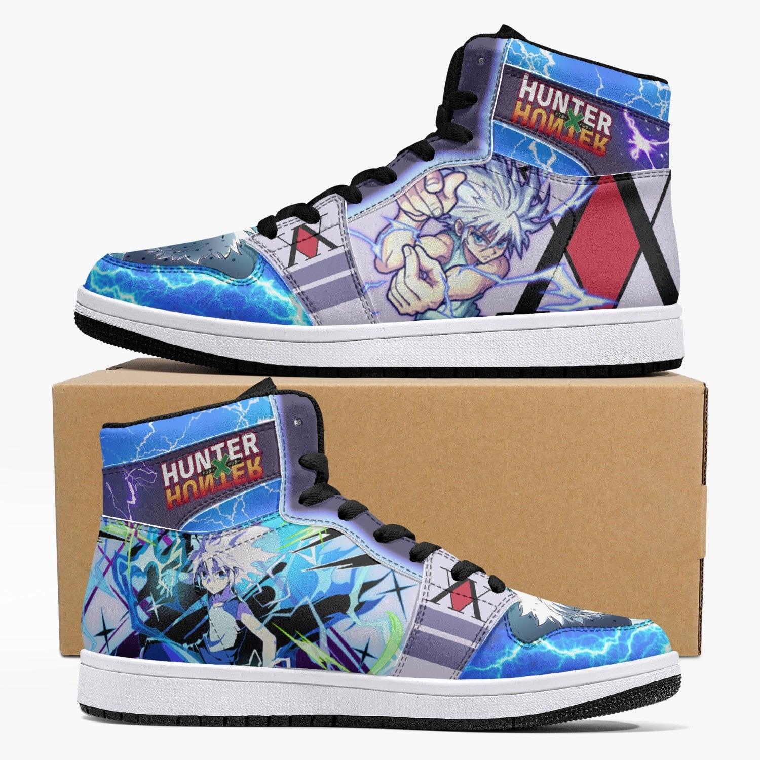 Godspeed Killua Hunter X Hunter Custom Sneaker Mid 1 Basketball Shoes - Otaku Hall