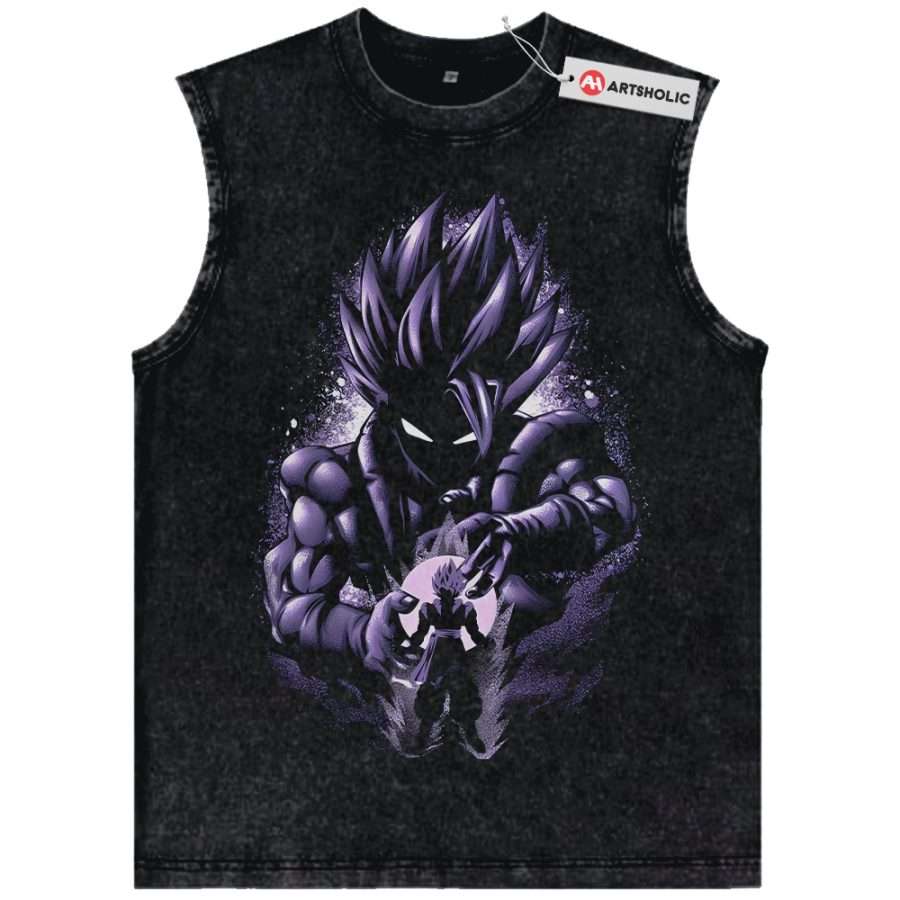 Alternative view of Gogeta Tank Top, Dragon Ball Tank Top, Anime Tank Top, Vintage Tank Top