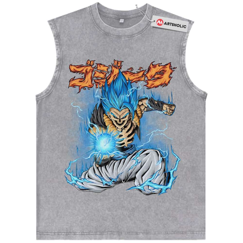 Alternative view of Gogeta Tank Top, Dragon Ball Z Tank Top, DBZ Tank Top, Anime Tank Top, Vintage Tank Top