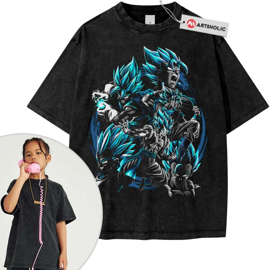 Alternative view of Gogeta Tee For Kids, Dragon Ball Z Tee For Kids, DBZ Tee For Kids, Anime Tee For Kids, Vintage Tee For Kids