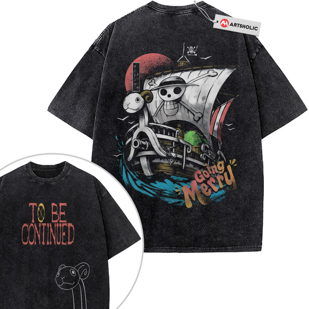 Going Merry Shirt, One Piece Shirt, Anime Shirt, Vintage T-Shirt 2-Sided