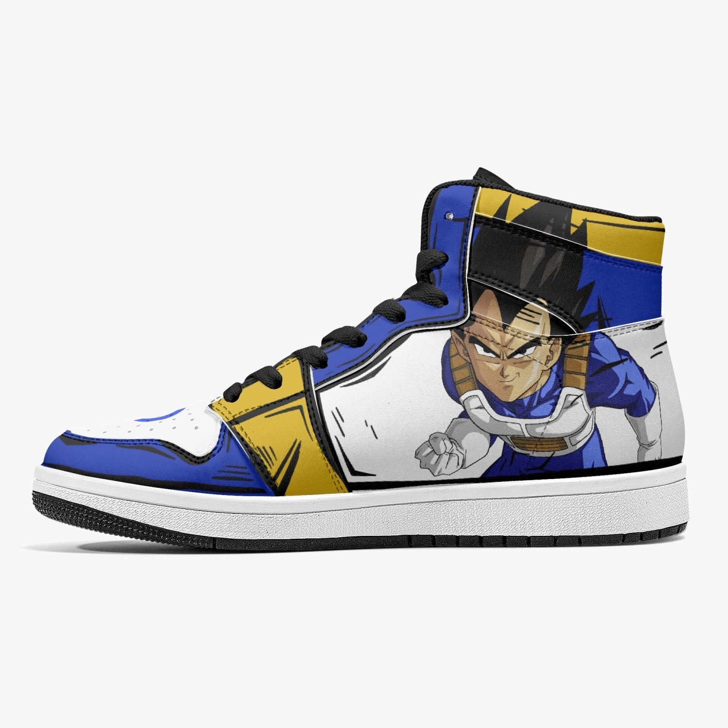 Alternative view of Goku and Vegeta Dragon Ball Custom Sneaker Mid 1 Basketball Shoes - Otaku Hall