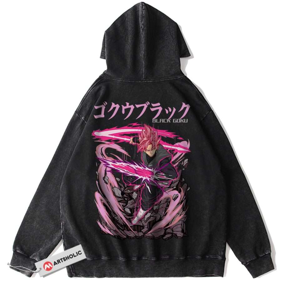 Alternative view of Goku Black Hoodie, Dragon Ball Hoodie, DBZ Hoodie, Anime Hoodie, Vintage Hoodie
