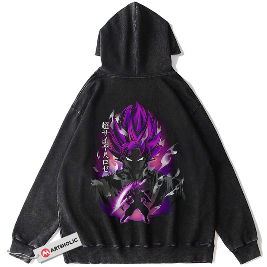 Alternative view of Goku Black Hoodie, Dragon Ball Z Hoodie, DBZ Hoodie, Anime Hoodie, Vintage Hoodie