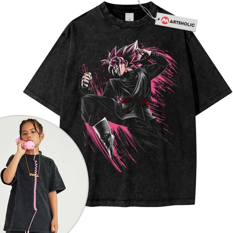 Alternative view of Goku Black Shirt For Kids, Dragon Ball Shirt For Kids, Anime Shirt For Kids, Vintage Tee For Kids