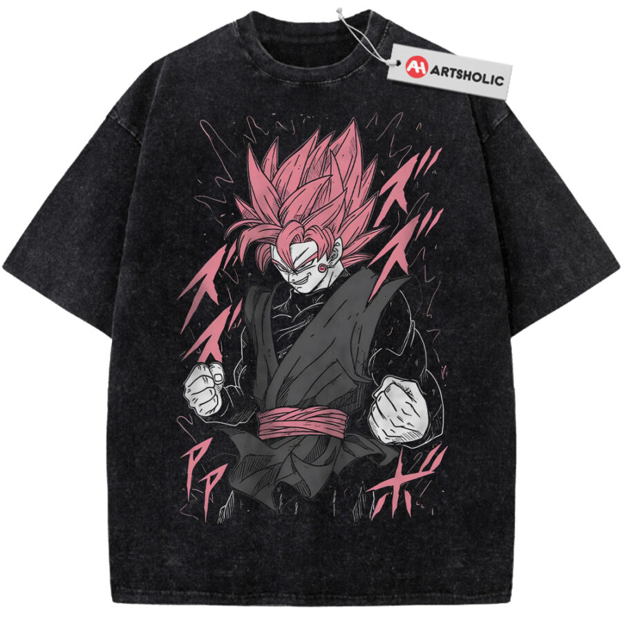 Alternative view of Goku Black Shirt, Zamasu Shirt, Dragon Ball Shirt, Anime Shirt, Vintage Tee