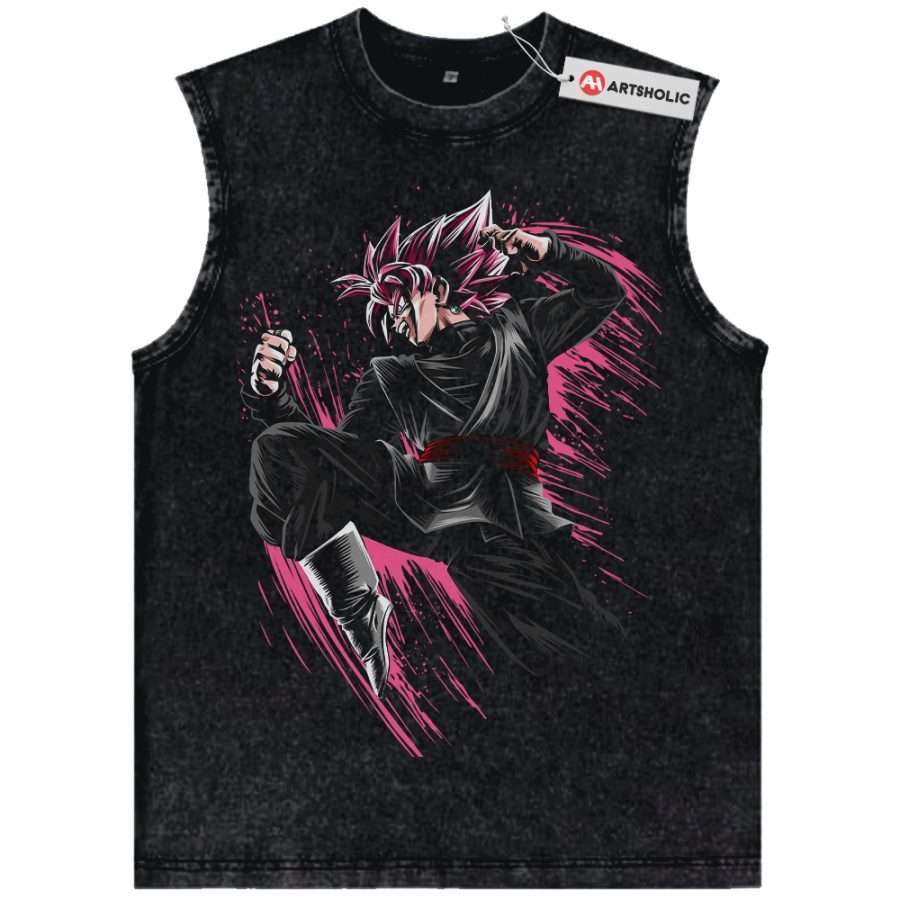 Alternative view of Goku Black Tank Top, Dragon Ball Tank Top, Anime Tank Top, Vintage Tank Top