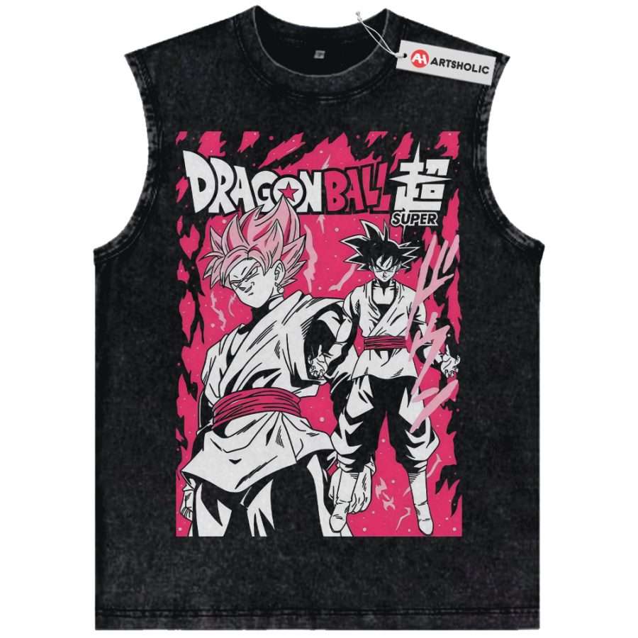 Alternative view of Goku Black Tank Top, Dragon Ball Tank Top, DBZ Tank Top, Anime Tank Top, Vintage Tank Top
