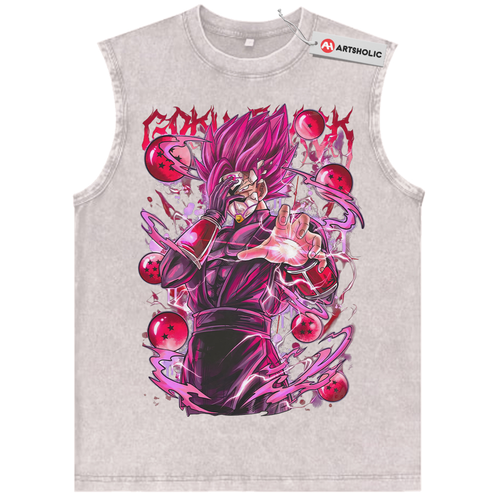 Alternative view of Goku Black Tank Top, Dragon Ball Tank Top, DBZ Tank Top, Anime Tank Top, Vintage Tank Top