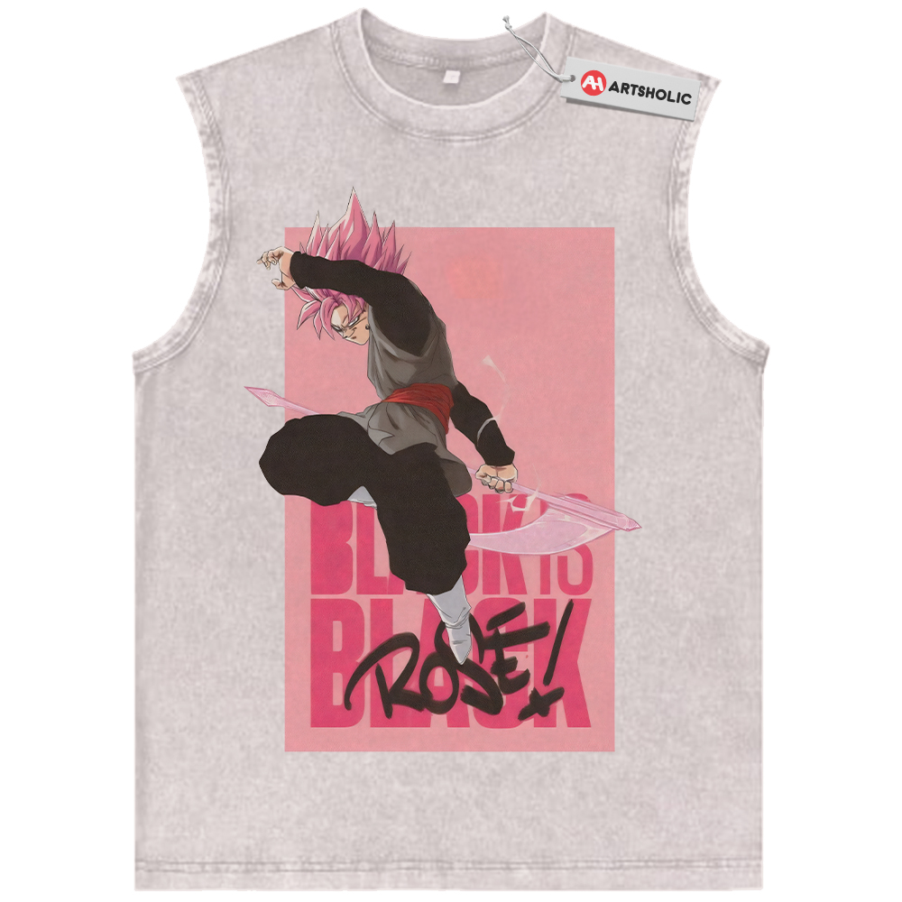 Alternative view of Goku Black Tank Top, Dragon Ball Tank Top, DBZ Tank Top, Anime Tank Top, Vintage Tank Top