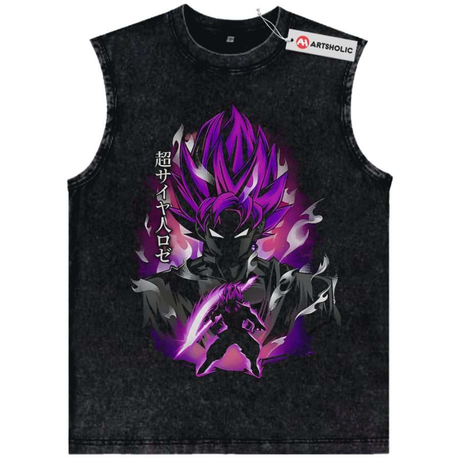 Alternative view of Goku Black Tank Top, Dragon Ball Z Tank Top, DBZ Tank Top, Anime Tank Top, Vintage Tank Top