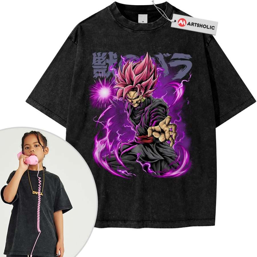 Alternative view of Goku Black Tee For Kids, Dragon Ball Z Tee For Kids, DBZ Tee For Kids, Anime Tee For Kids, Vintage Tee For Kids