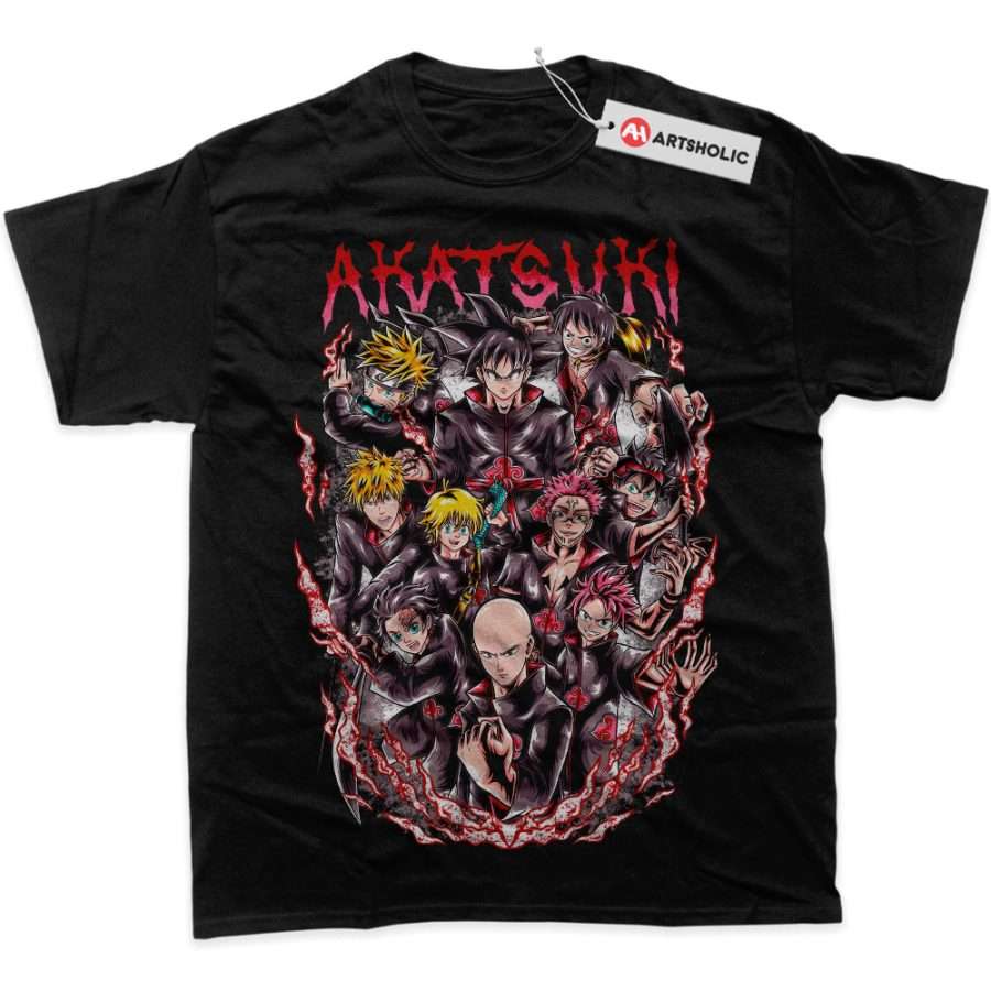 Alternative view of Goku Shirt, Naruto Shirt, Luffy Shirt, Tanjiro Kamado Shirt, Ichigo Kurosaki Shirt, Akatsuki Shirt, Anime Shirt,Graphic Tee