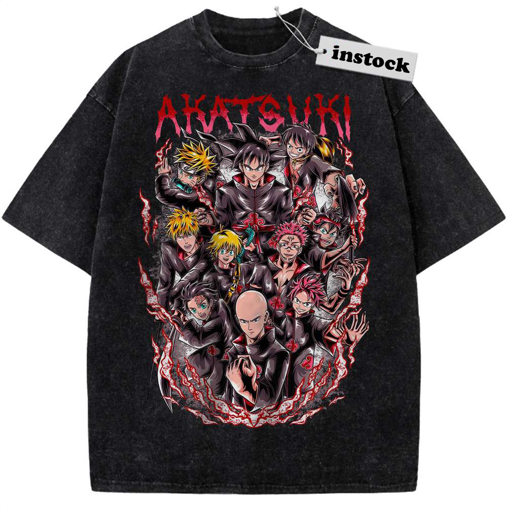 Goku Shirt, Naruto Shirt, Luffy Shirt, Tanjiro Kamado Shirt, Ichigo Kurosaki Shirt, Akatsuki Shirt, Anime Shirt,Vintage Tee