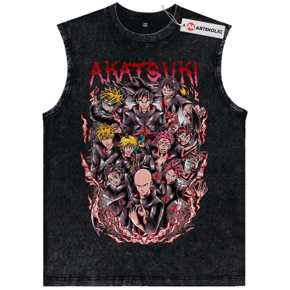 Alternative view of Goku Tank Top, Naruto Tank Top, Luffy Tank Top, Tanjiro Kamado Tank Top, Ichigo Kurosaki Tank Top, Akatsuki Tank Top, Anime Tank Top,Vintage Tank Top