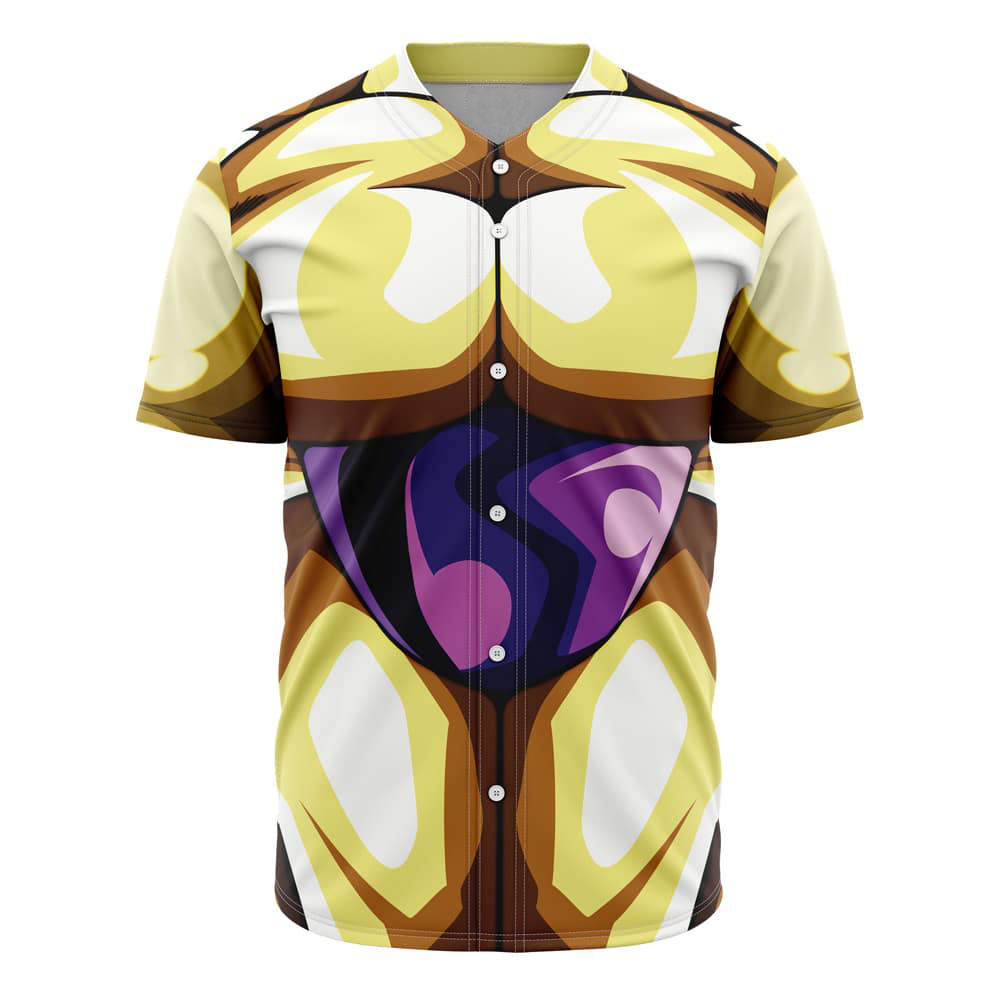 Alternative view of Golden Frieza 3D Skin Cosplay Dragon Ball Super Custom Baseball Jersey - Otaku Hall