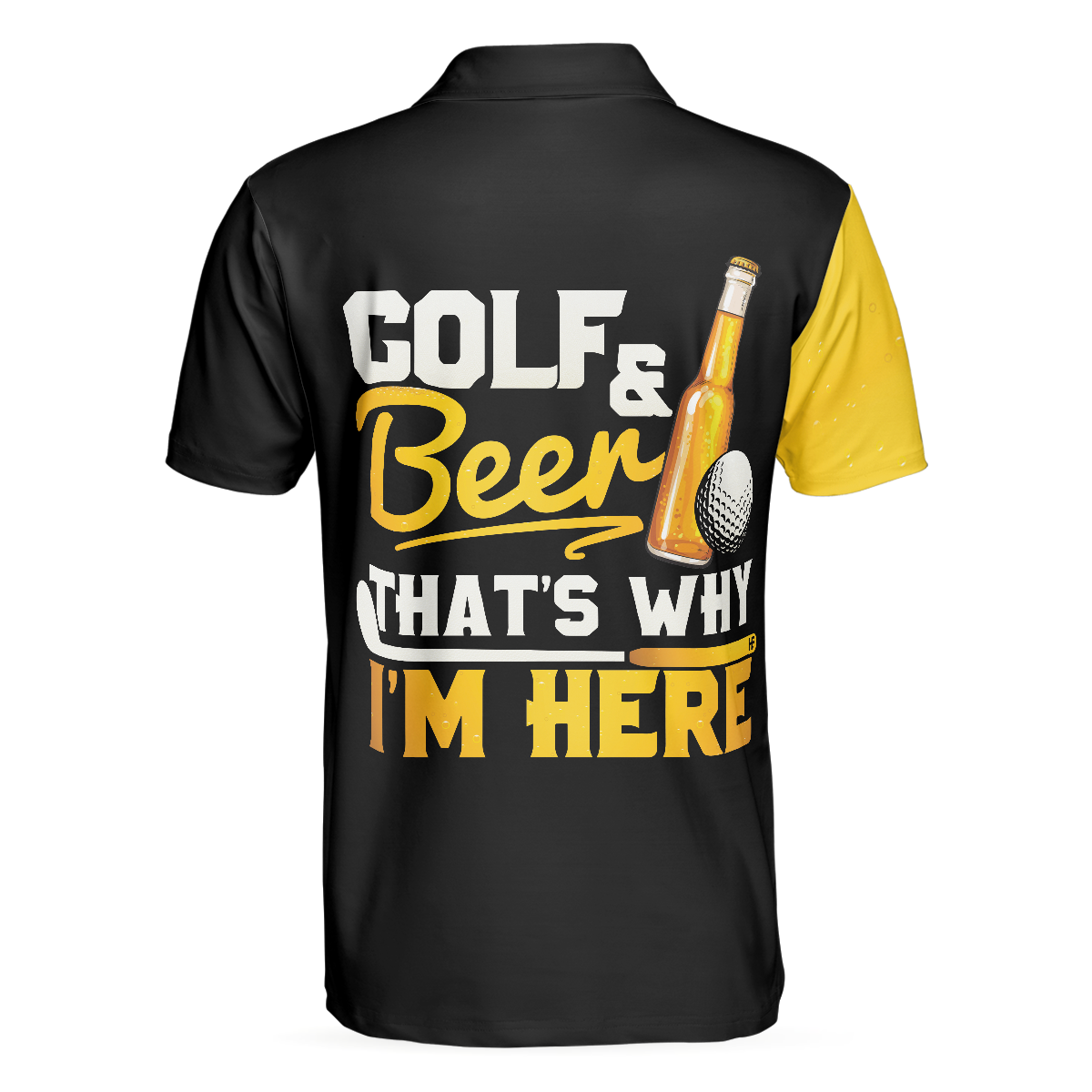 Alternative view of Golf And Beer That's Why I'm Here Golf Polo Shirt, Sporty Polo Shirt For Beer Lovers, Best Golf Shirt For Men