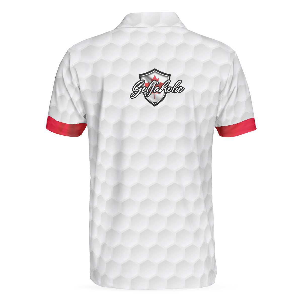 Alternative view of Golf Canada Flag Pin Up Girl Polo Shirt, Canadian Golf Shirt For Men
