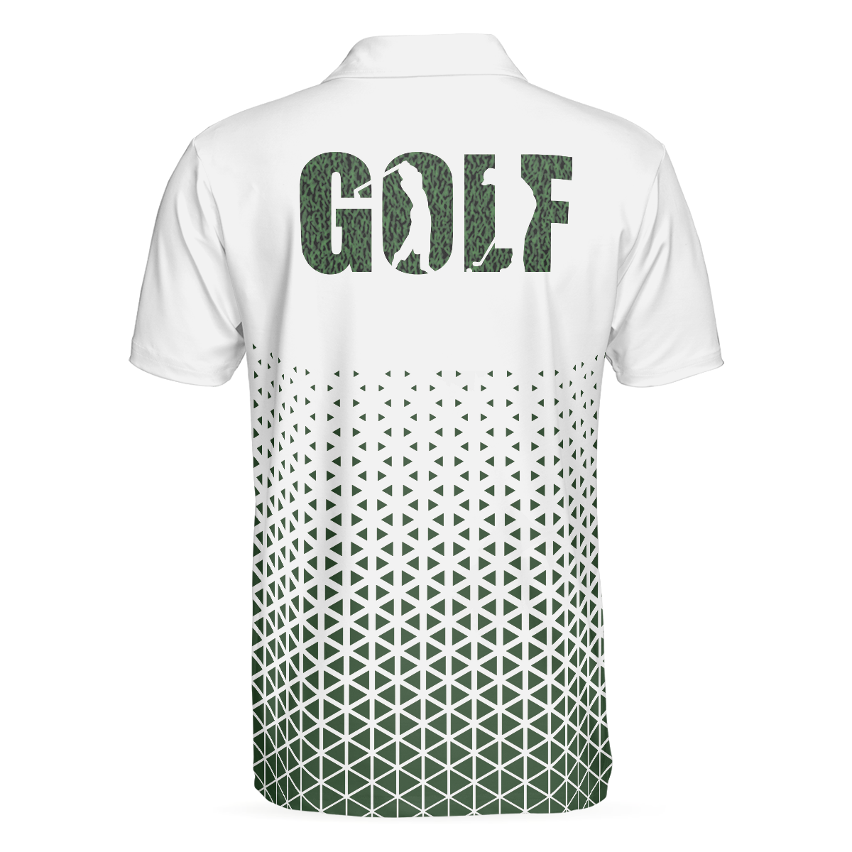 Alternative view of Golf Texture Aluminium Short Sleeve Polo Shirt, Triangle Geometric Polo Shirt, Best Golf Shirt For Men