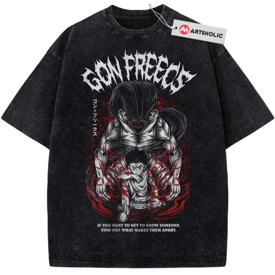 Alternative view of Gon Freecss Shirt, Hunter x Hunter Shirt, HxH Shirt, Anime Shirt, Vintage Tee