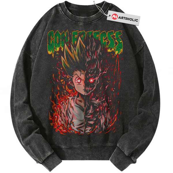 Gon Freecss Sweatshirt, Hunter x Hunter Sweatshirt, HxH Sweatshirt, Anime Sweatshirt, Vintage Sweatshirt