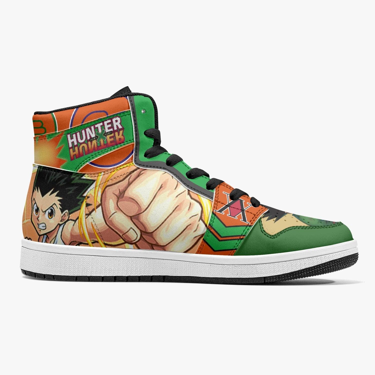 Alternative view of Gon Jajanken Hunter X Hunter Custom Sneaker Mid 1 Basketball Shoes - Otaku Hall