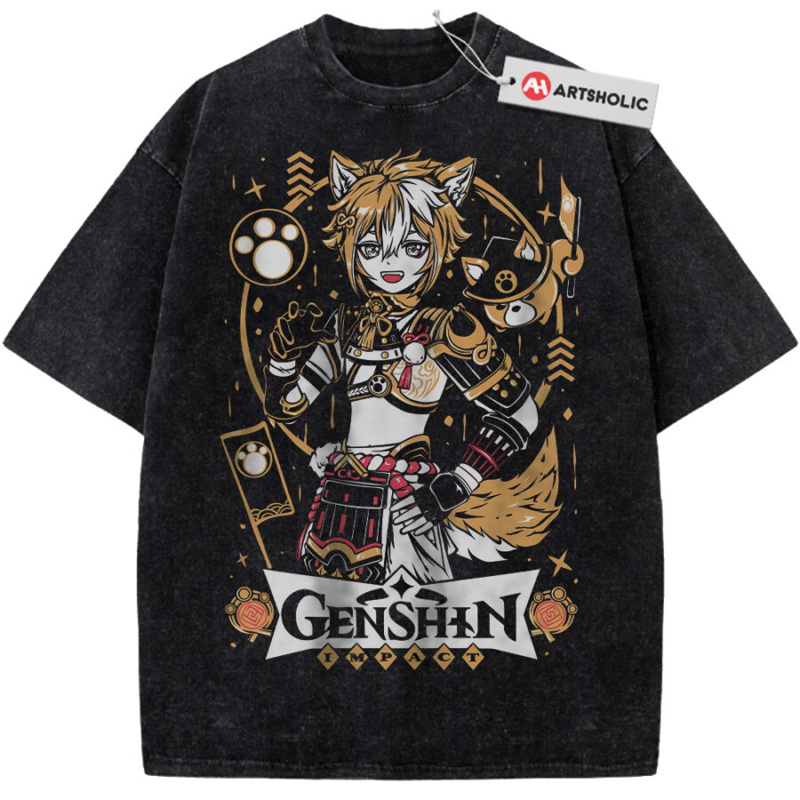Alternative view of Gorou Shirt, Genshin Impact Shirt, Game Shirt, Vintage T-Shirt