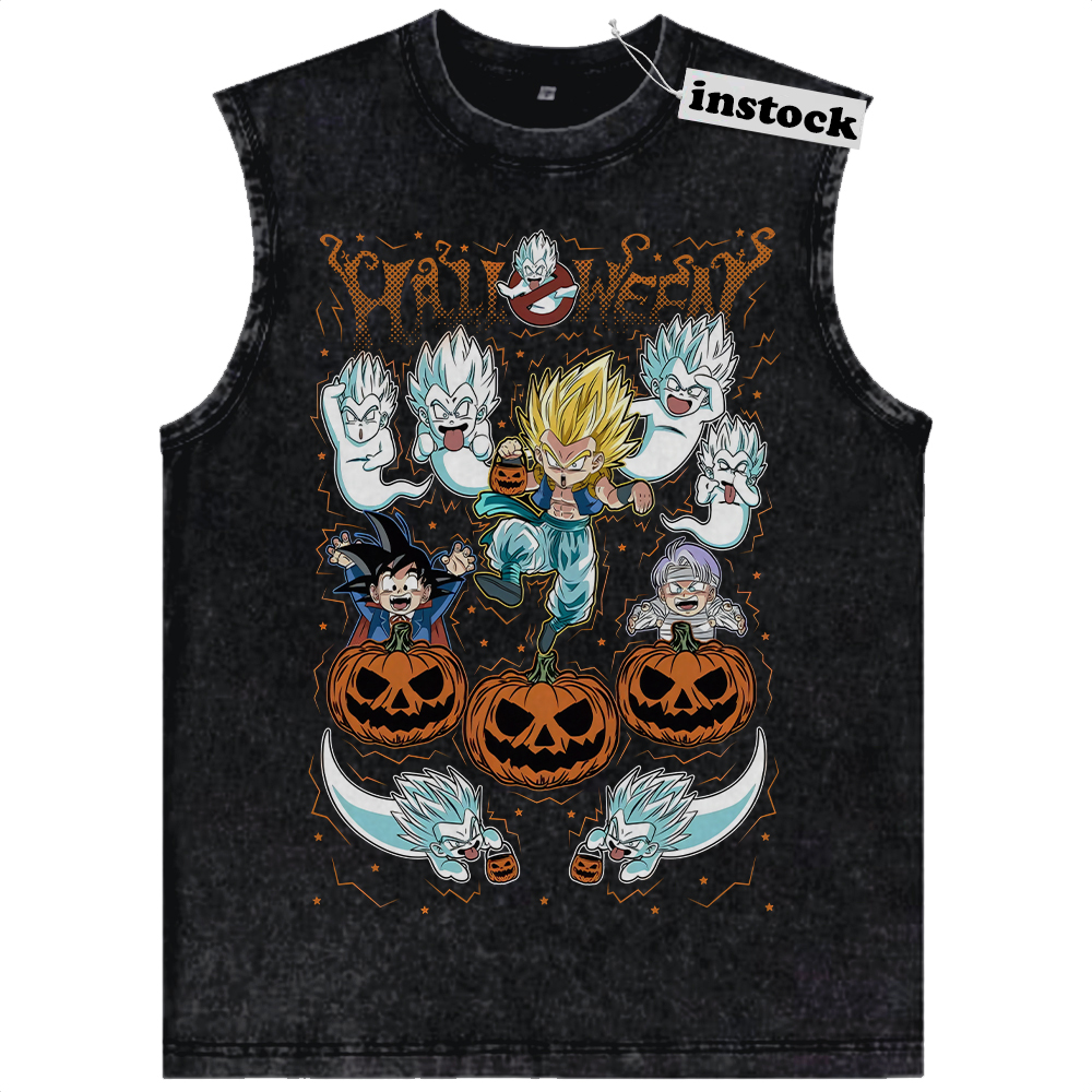 Gotenks Halloween Tank Top, Trunks Tank Top, Son Goten Tank Top, Dragon Ball Tank Top, DBZ Tank Top, Anime Tank Top, Vintage Tank Top