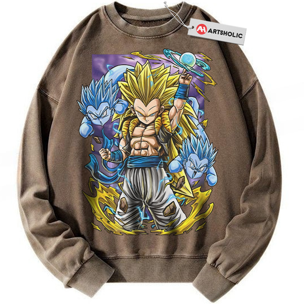 Alternative view of Gotenks Sweatshirt, Dragon Ball Sweatshirt, DBZ Sweatshirt, Anime Sweatshirt, Vintage Sweatshirt