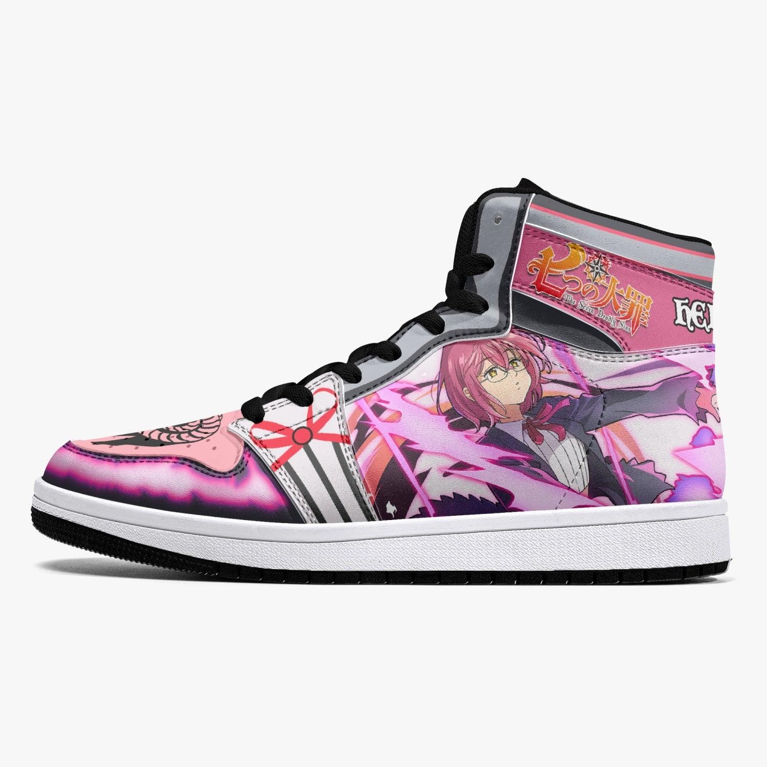 Alternative view of Gowther Herritt Seven Deadly Sins Custom Sneaker Mid 1 Basketball Shoes - Otaku Hall