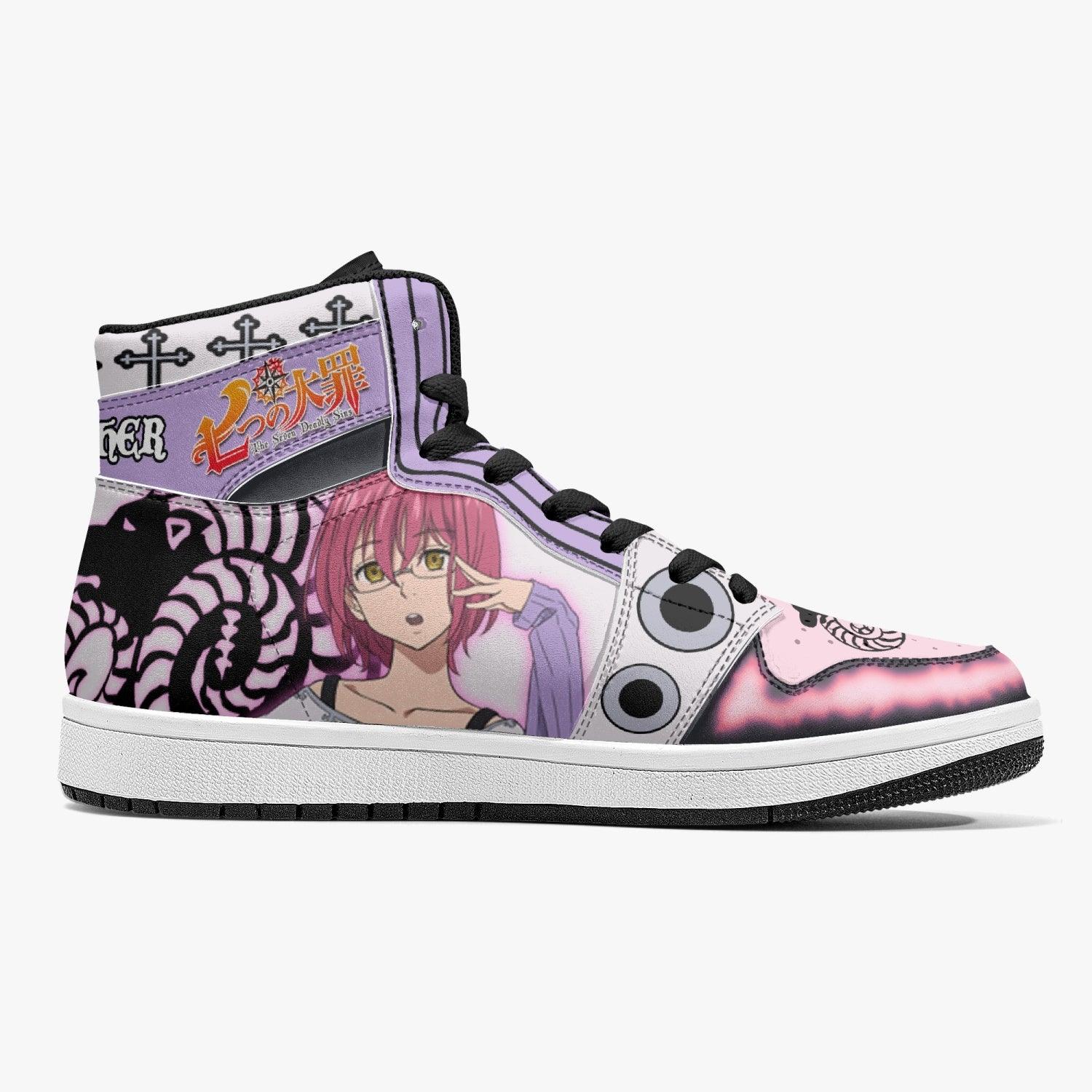 Alternative view of Gowther Seven Deadly Sins Custom Sneaker Mid 1 Basketball Shoes - Otaku Hall
