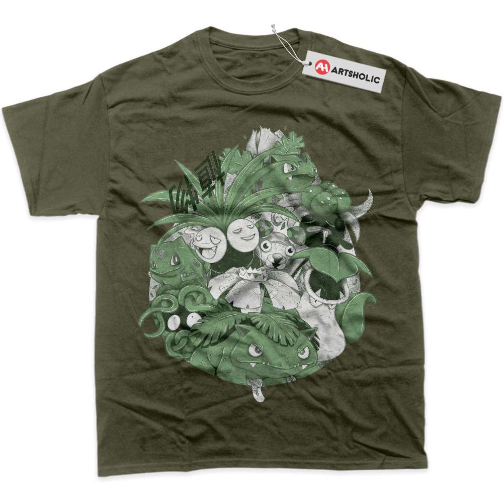Grass Class Pokemon Shirt, Anime Shirt, Graphic T-Shirt